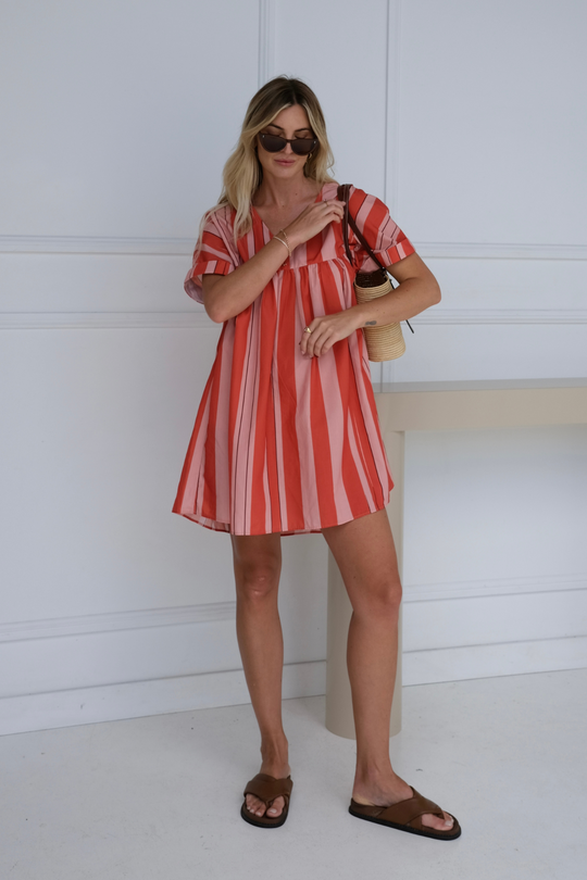 AVERY DRESS - CANDY STRIPE
