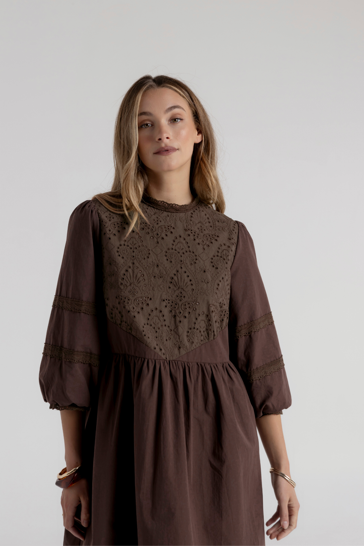 SIAN DRESS - BROWN