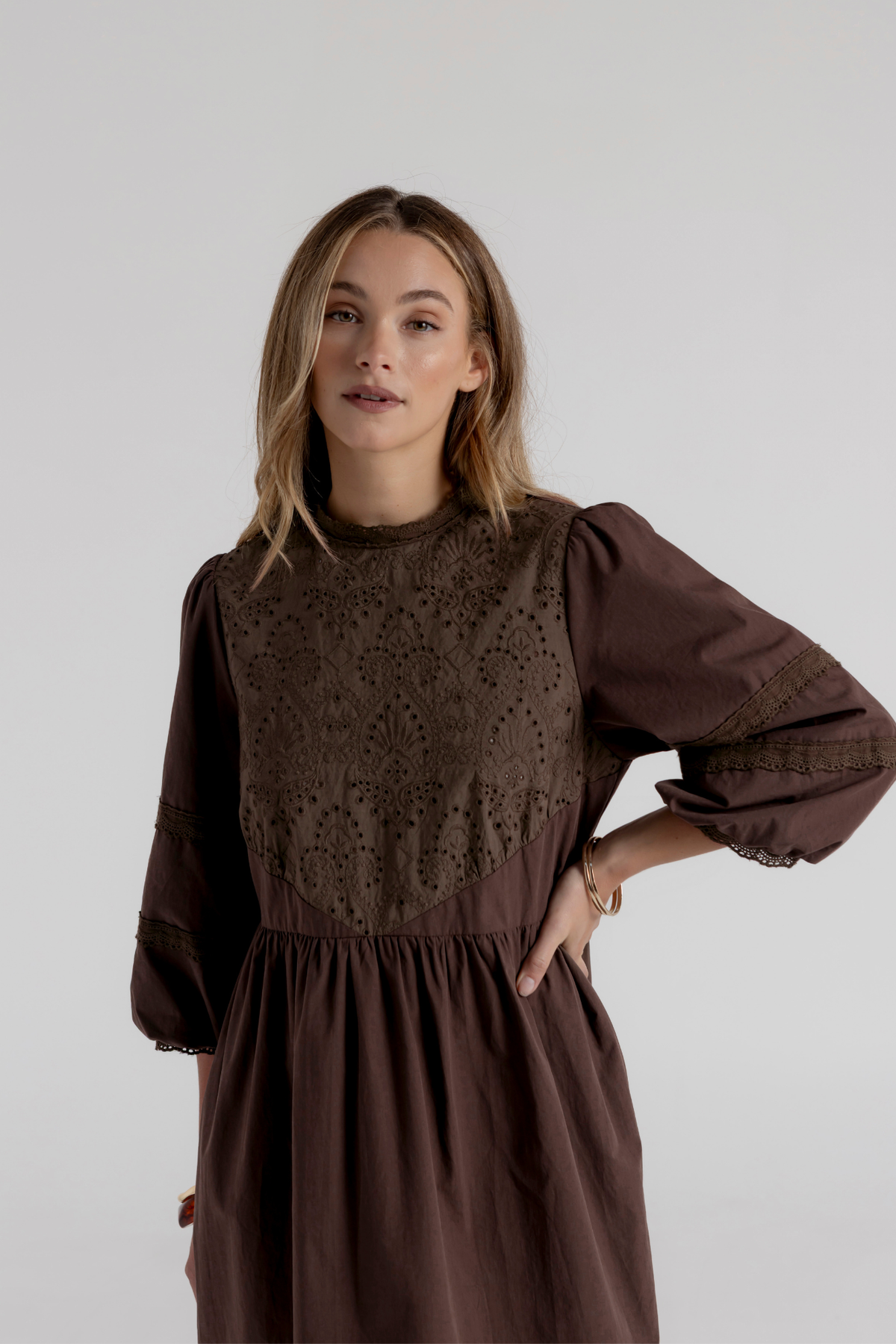 SIAN DRESS - BROWN
