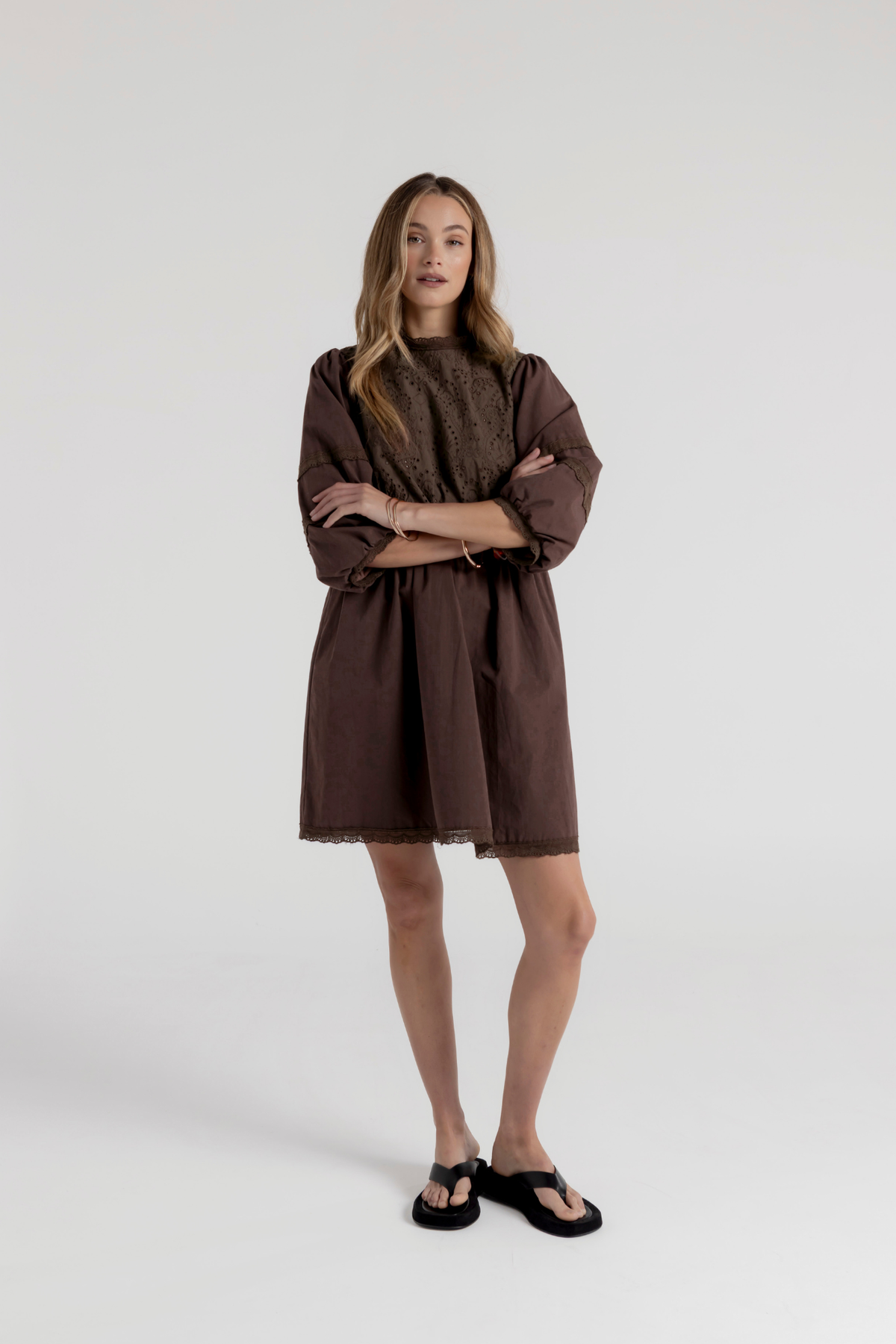 SIAN DRESS - BROWN