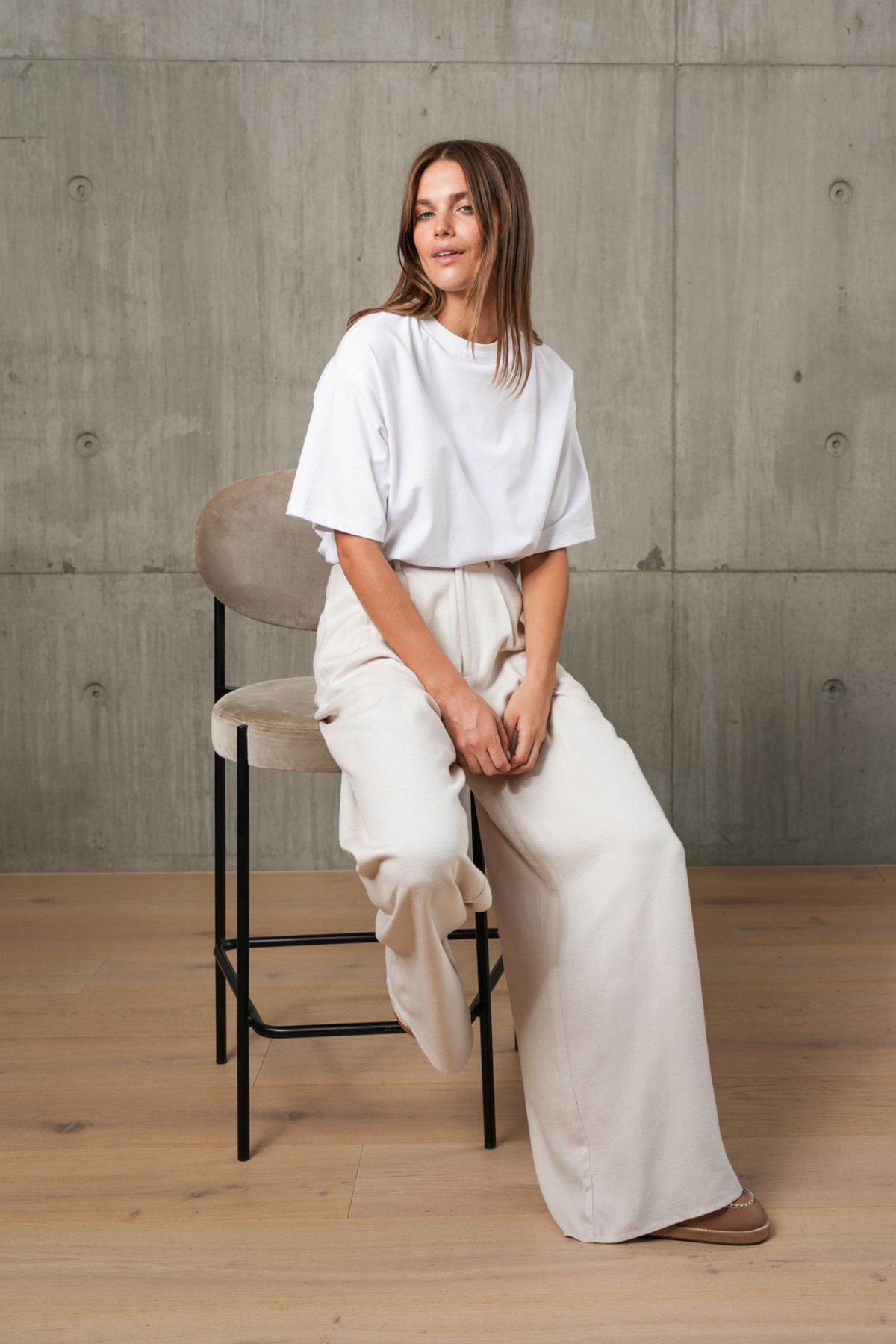 SADIE LINEN PANTS - OAT