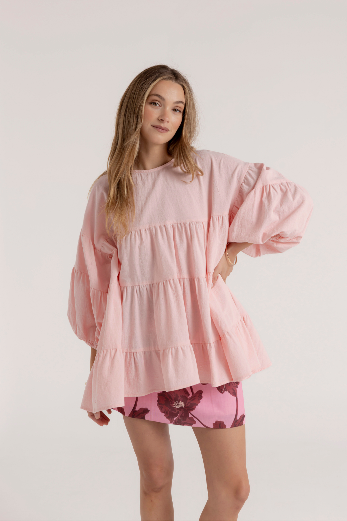 MAYA BLOUSE - PALE PINK