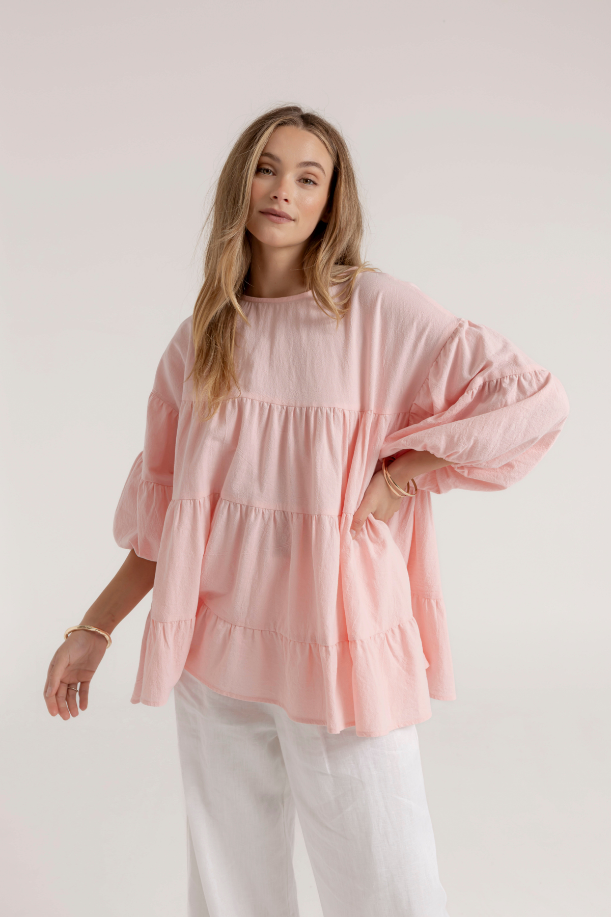 MAYA BLOUSE - PALE PINK