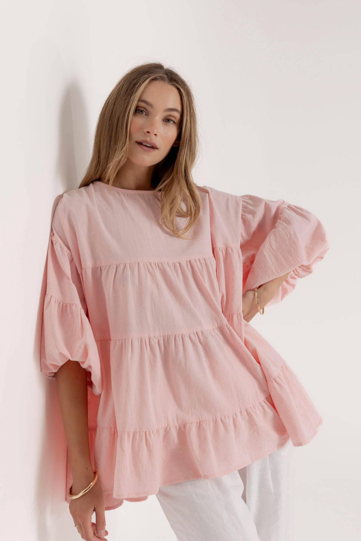 MAYA BLOUSE - PALE PINK