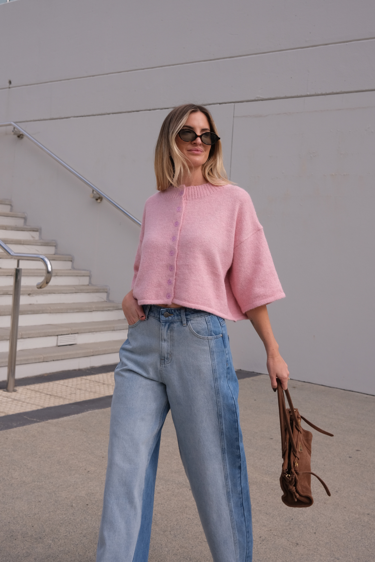 MYRA KNIT CARDIGAN - PINK