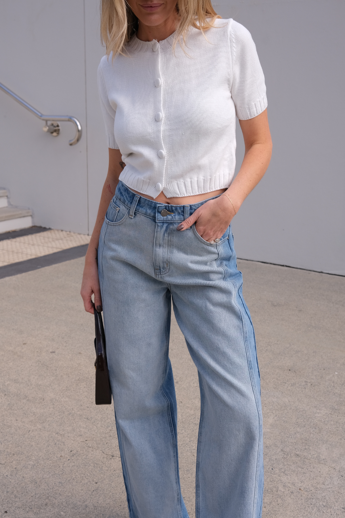 ELLY KNIT TOP - WHITE
