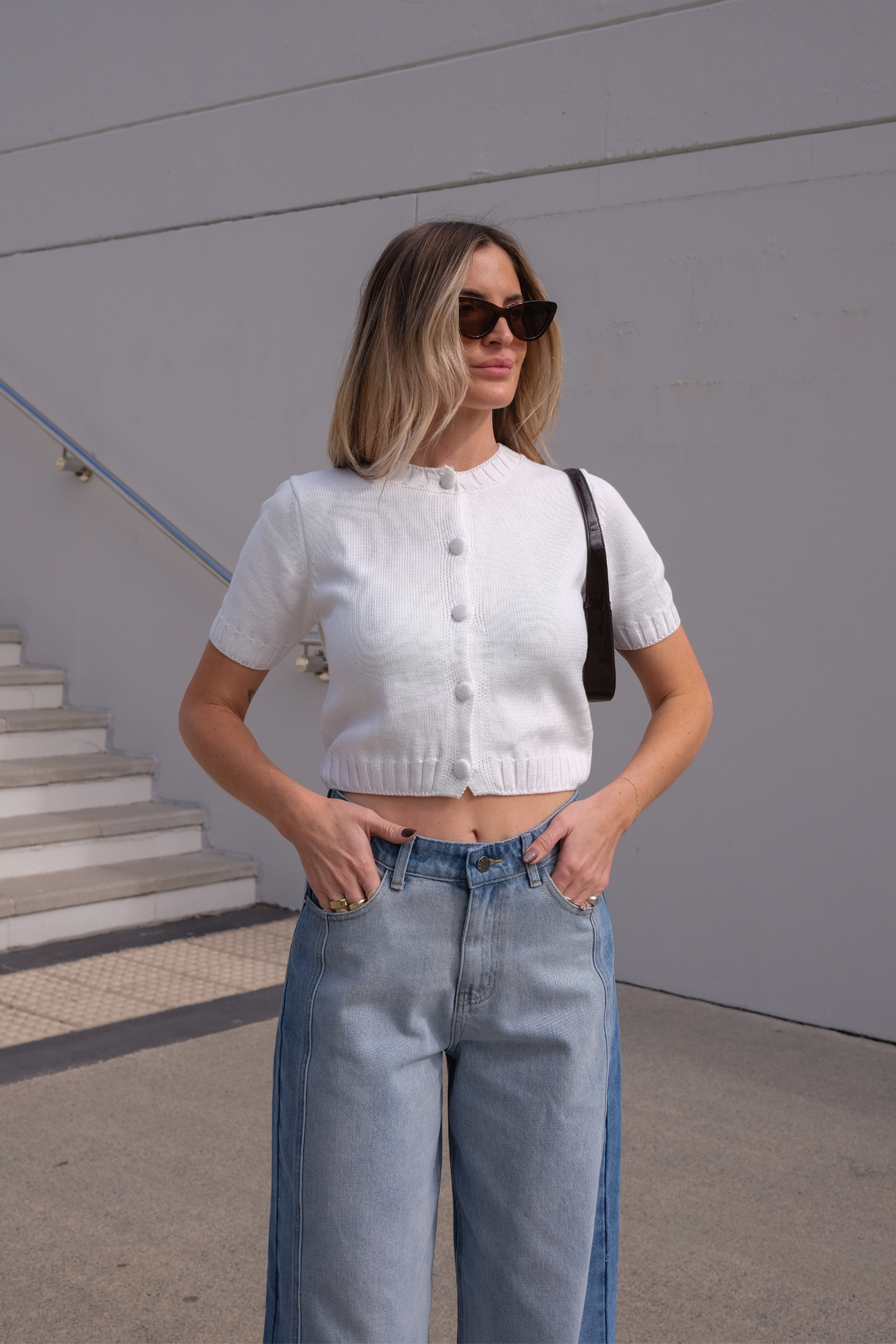 ELLY KNIT TOP - WHITE