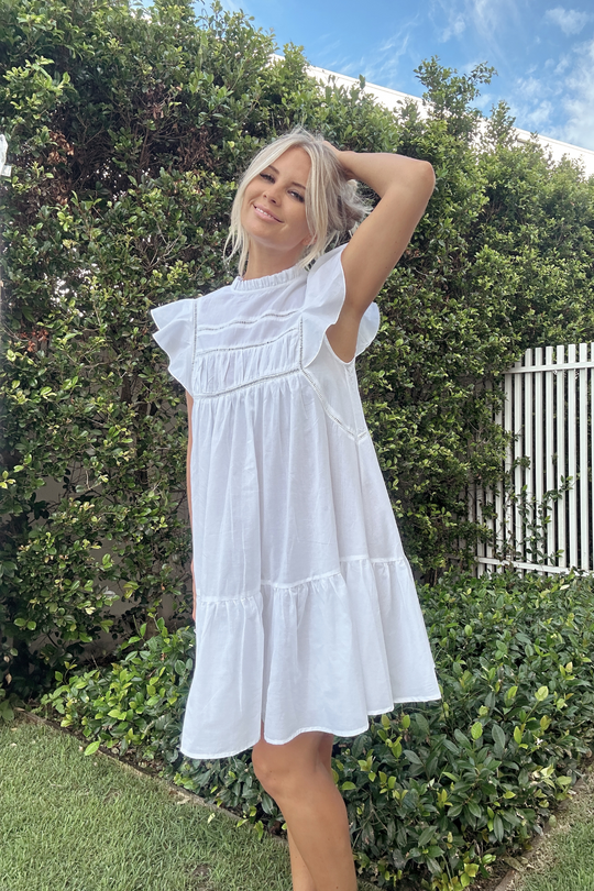 MICAELA DRESS - WHITE