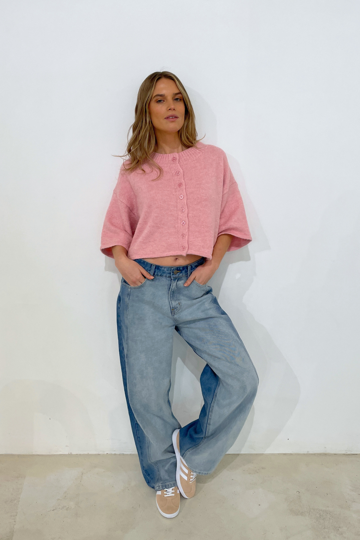 MYRA KNIT CARDIGAN - PINK