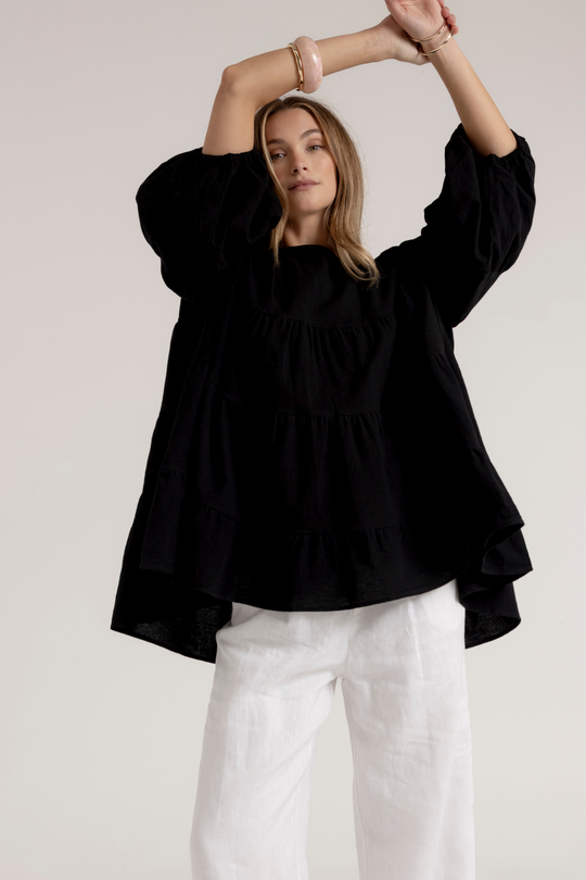 MAYA BLOUSE - BLACK