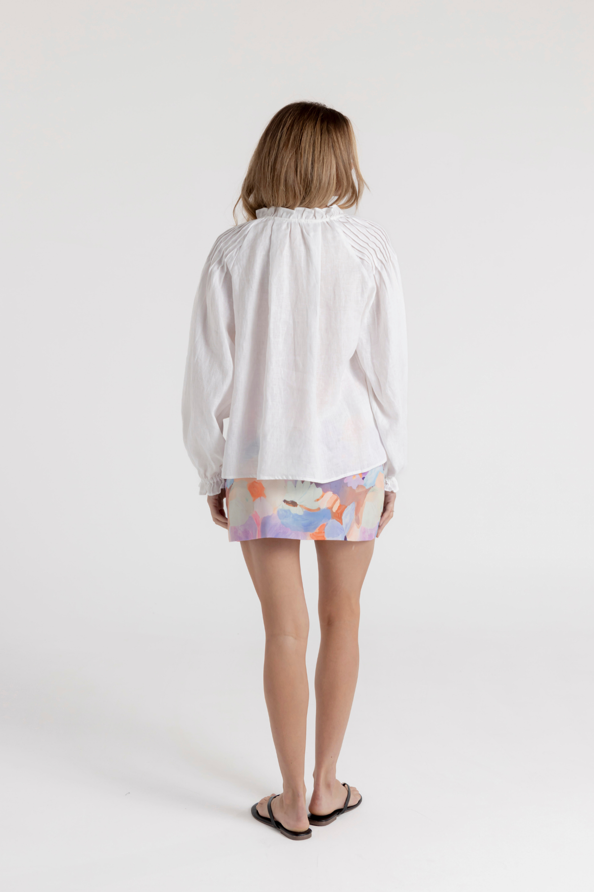 CHARLOTTE LINEN BLOUSE - WHITE