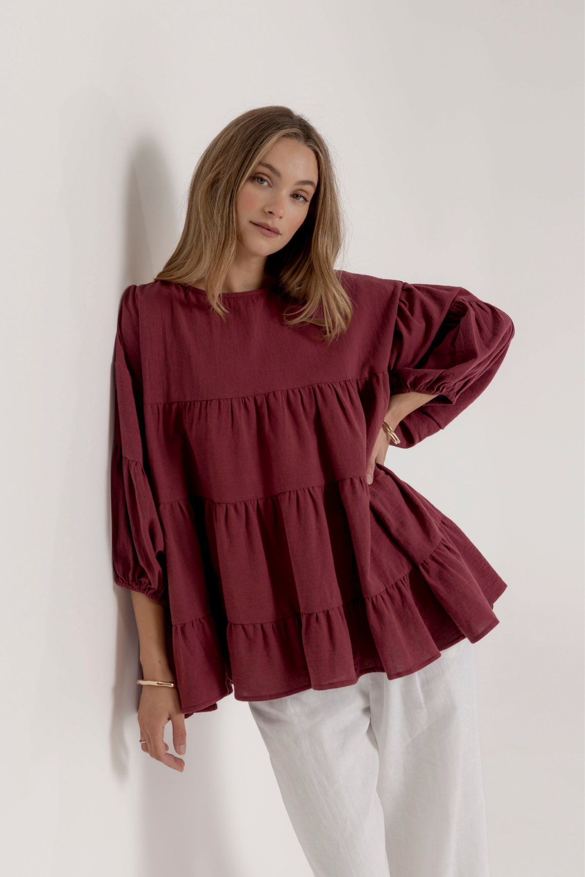MAYA BLOUSE - WINE