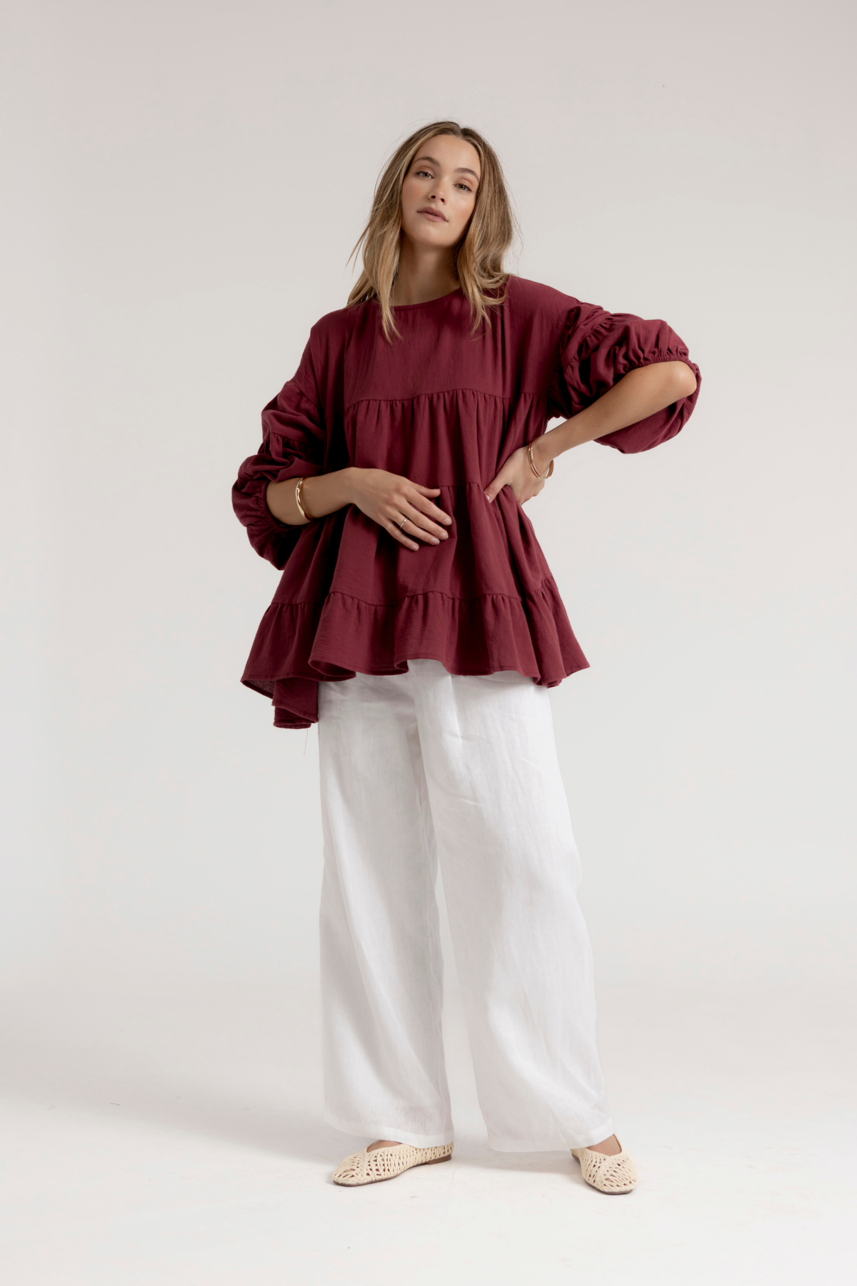 MAYA BLOUSE - WINE