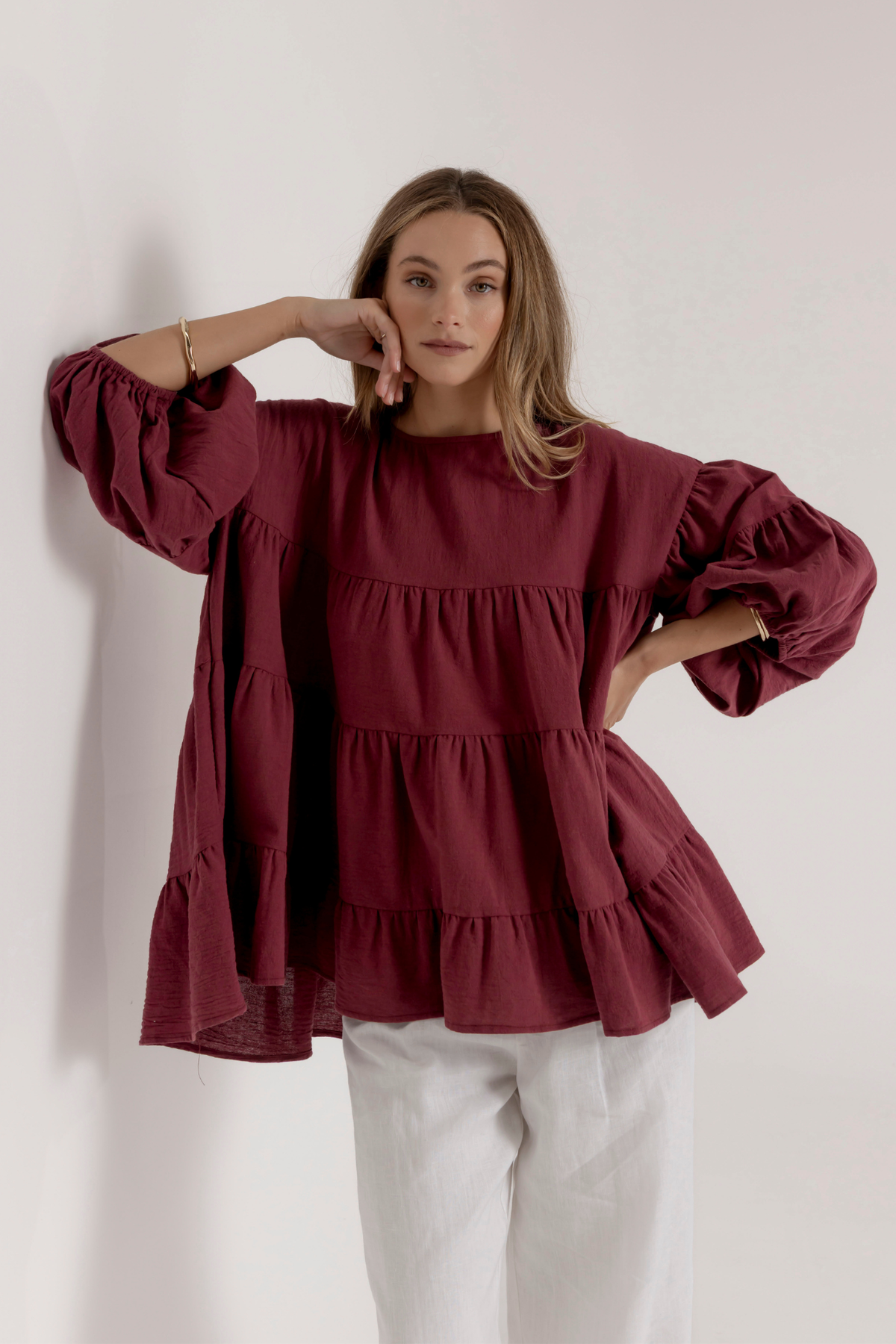 MAYA BLOUSE - WINE