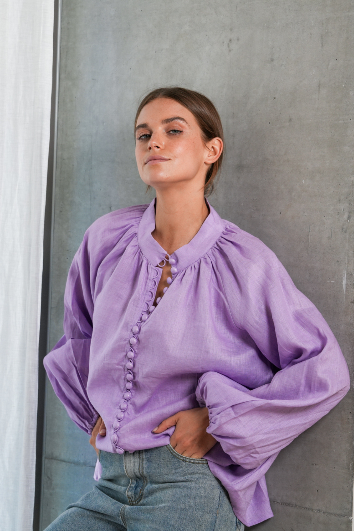 HANSEL BLOUSE- LILAC