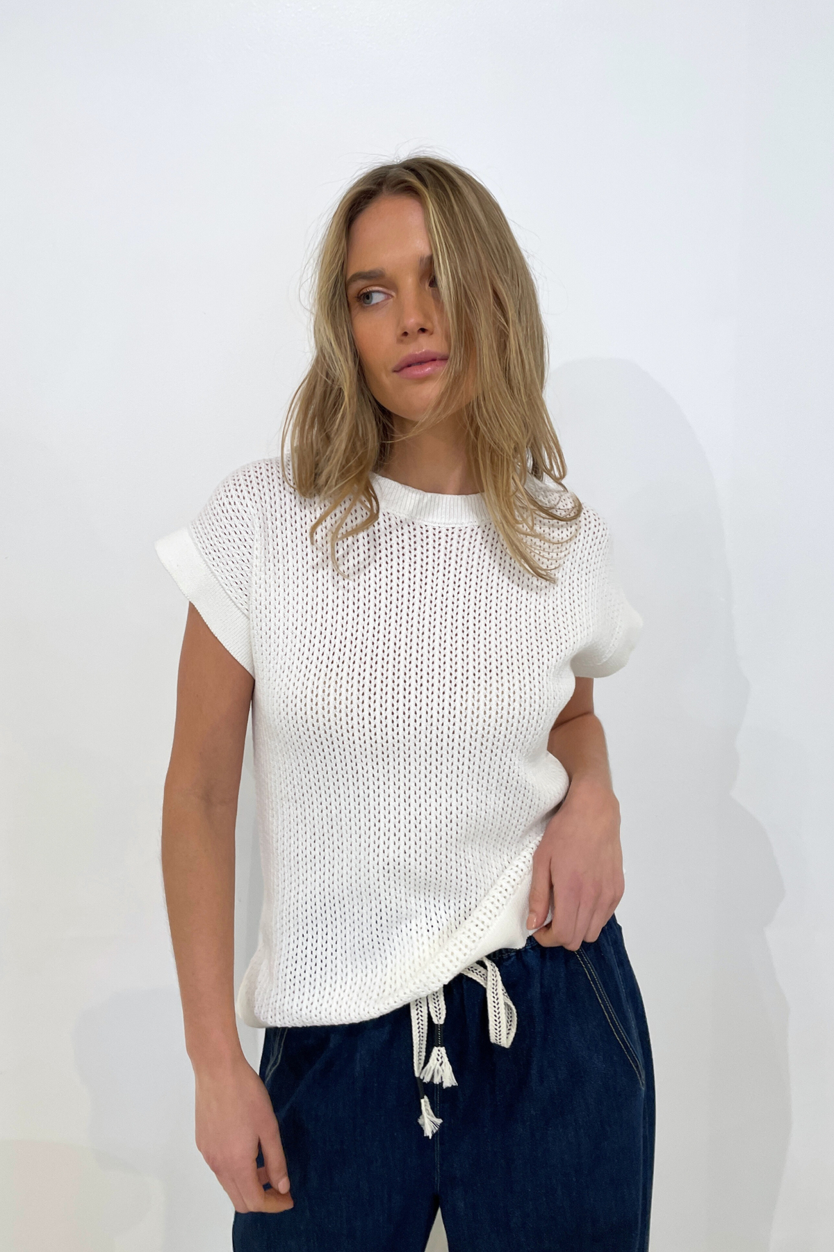 LANI KNIT TOP - WHITE