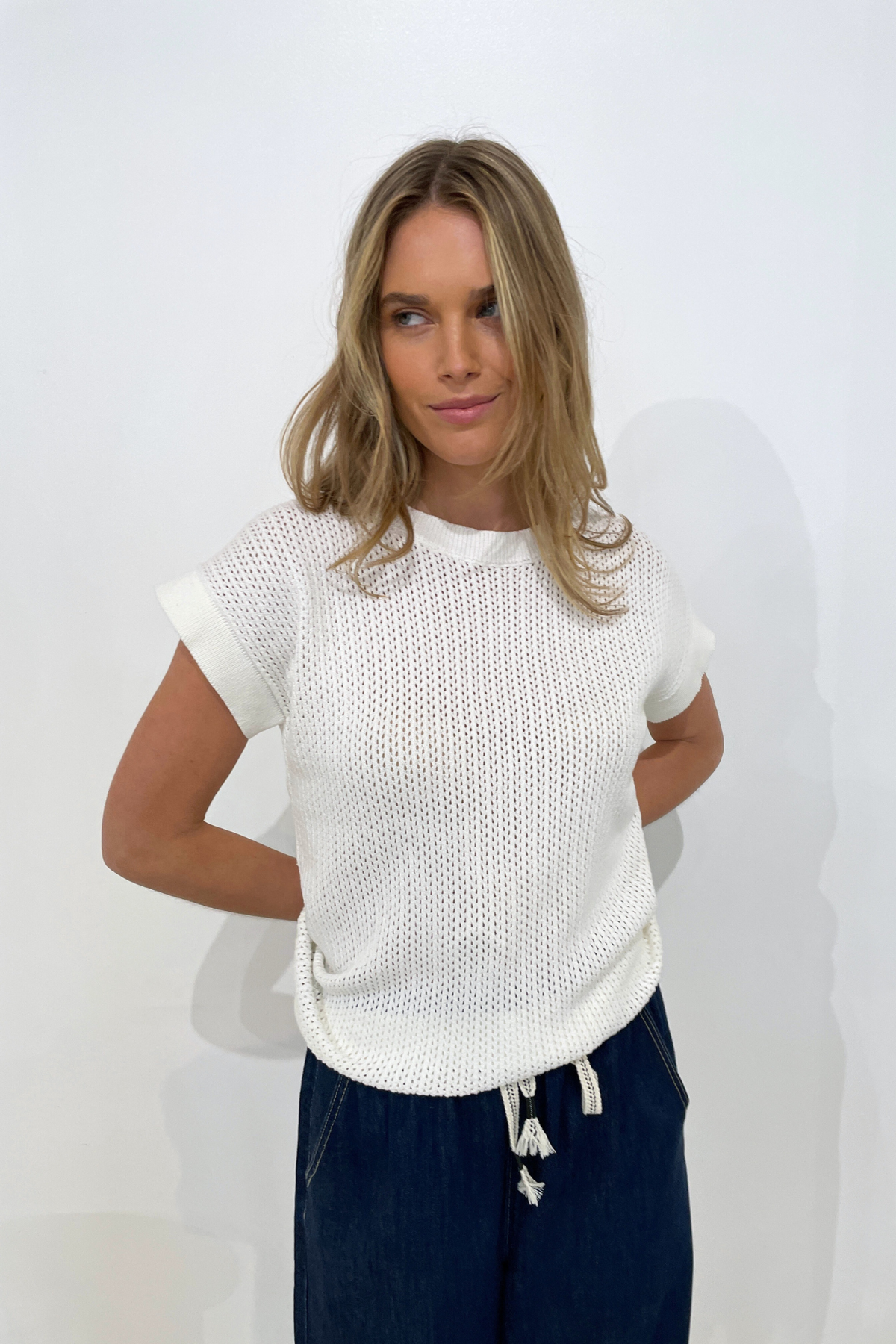 LANI KNIT TOP - WHITE