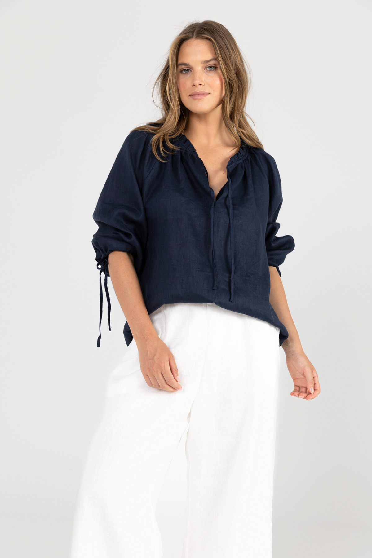 JOSEPHINE BLOUSE - NAVY