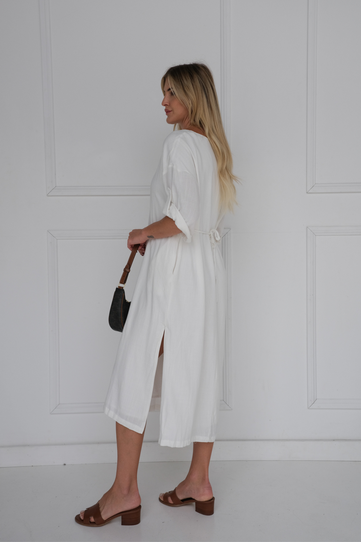 KRISTIN MIDI DRESS - IVORY