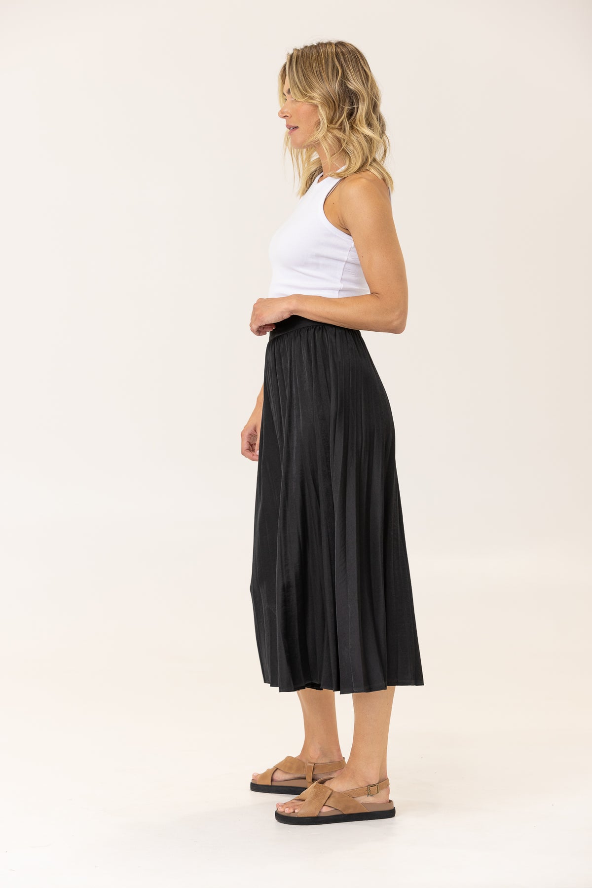 MARISA MIDI SKIRT - BLACK