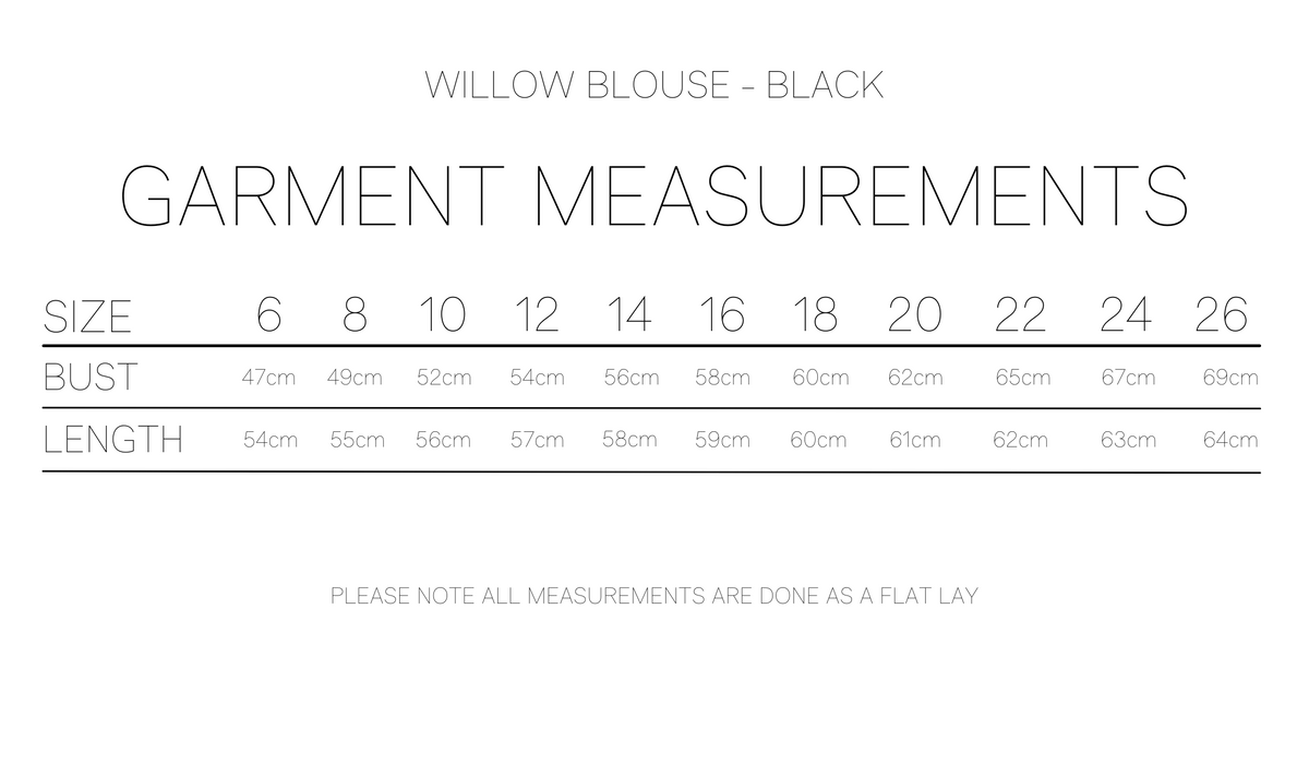 WILLOW BLOUSE -  BLACK