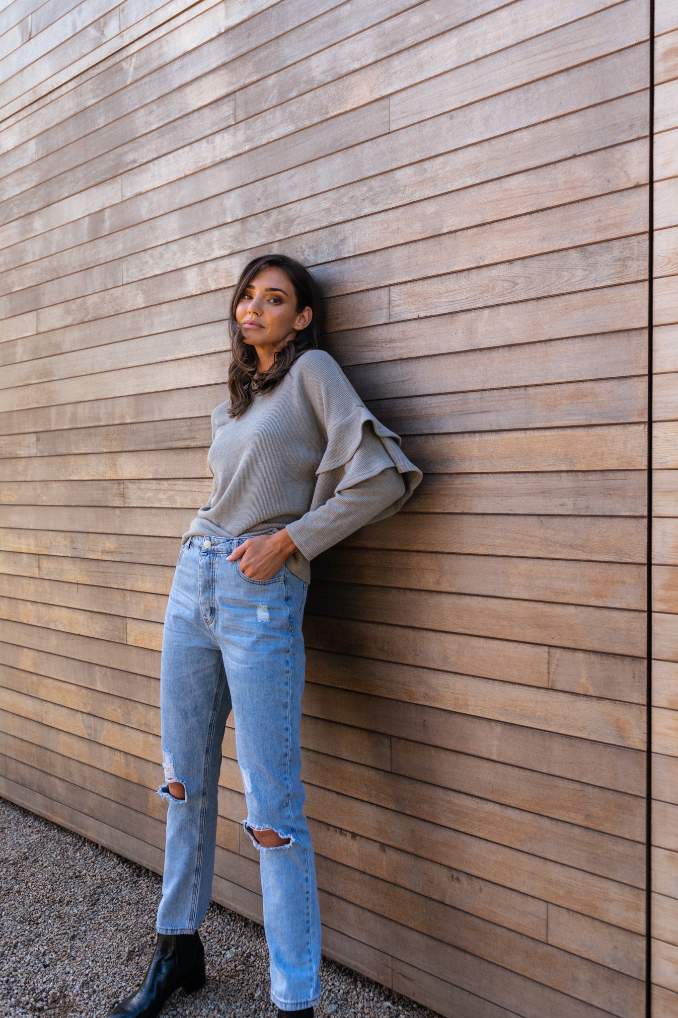 Grey 2024 frill jumper