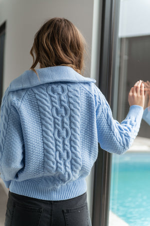 Baby blue hot sale knitted jumper