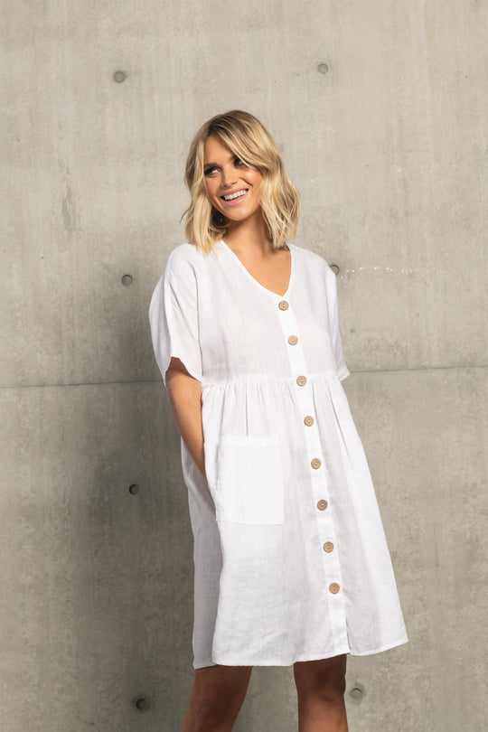 VIOLET DRESS - WHITE