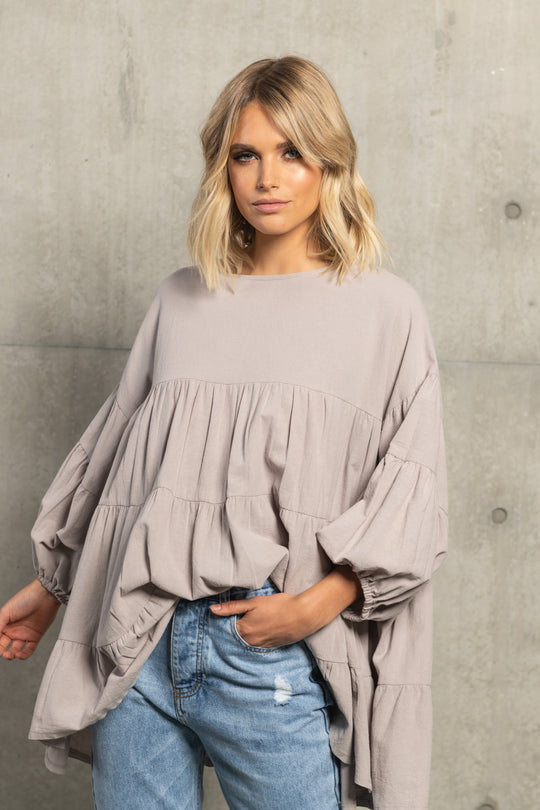 MAYA BLOUSE - SILVER