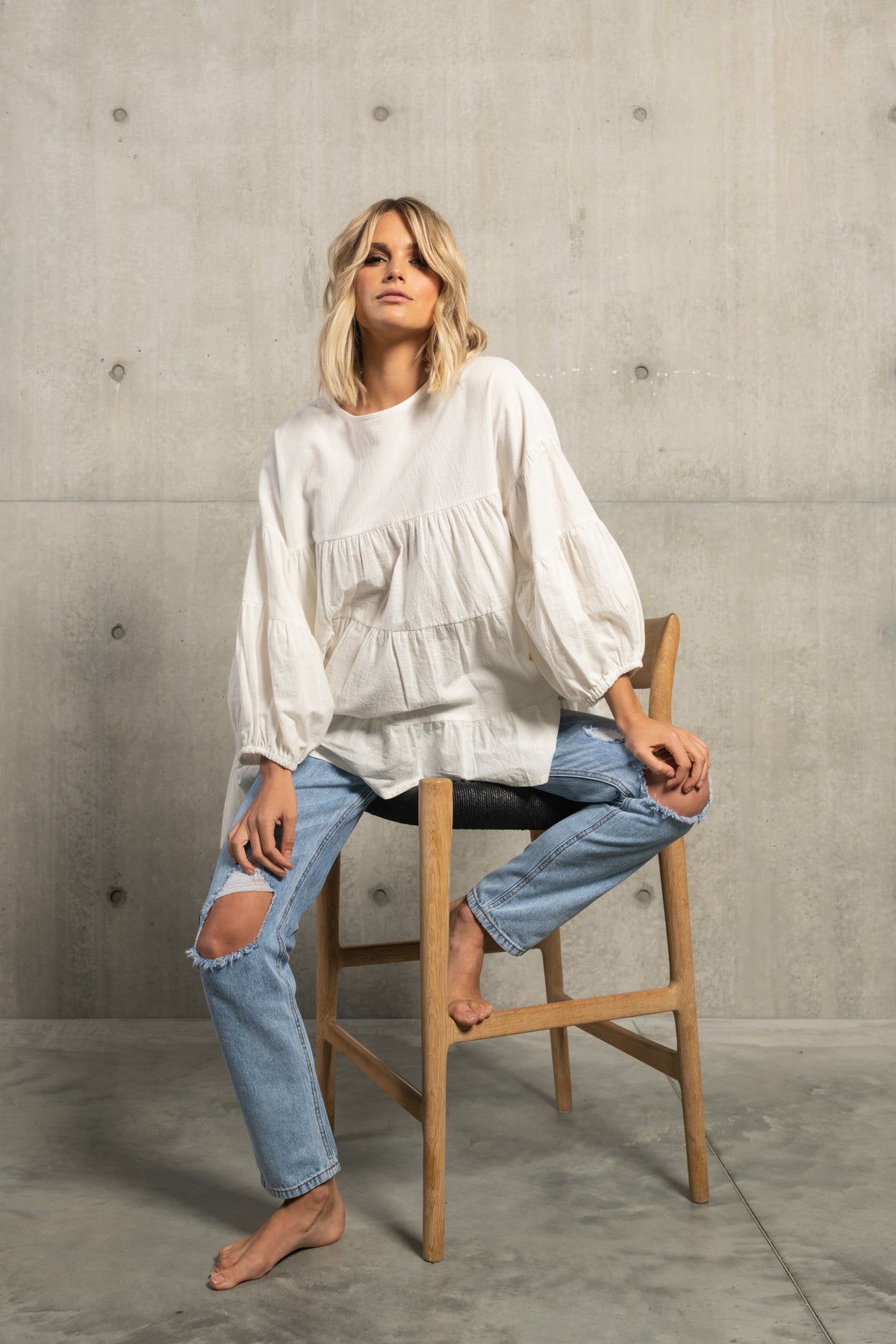 MAYA BLOUSE  - WHITE