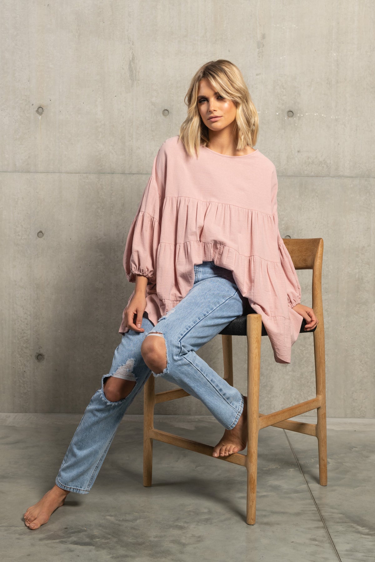 MAYA BLOUSE - BLUSH