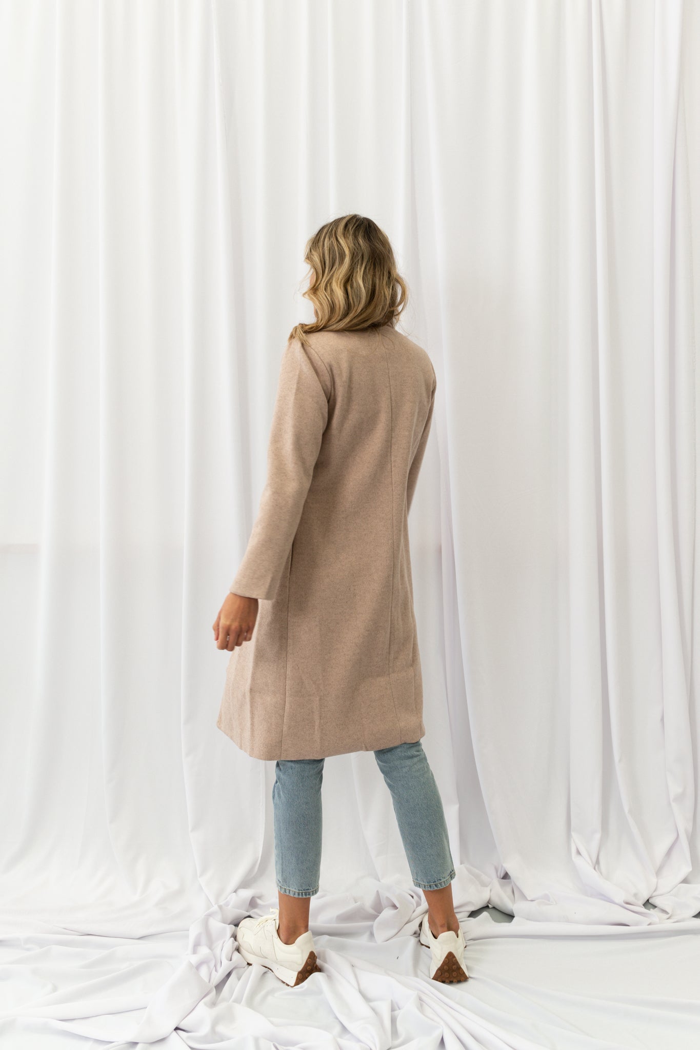 Beige 2025 longline coat