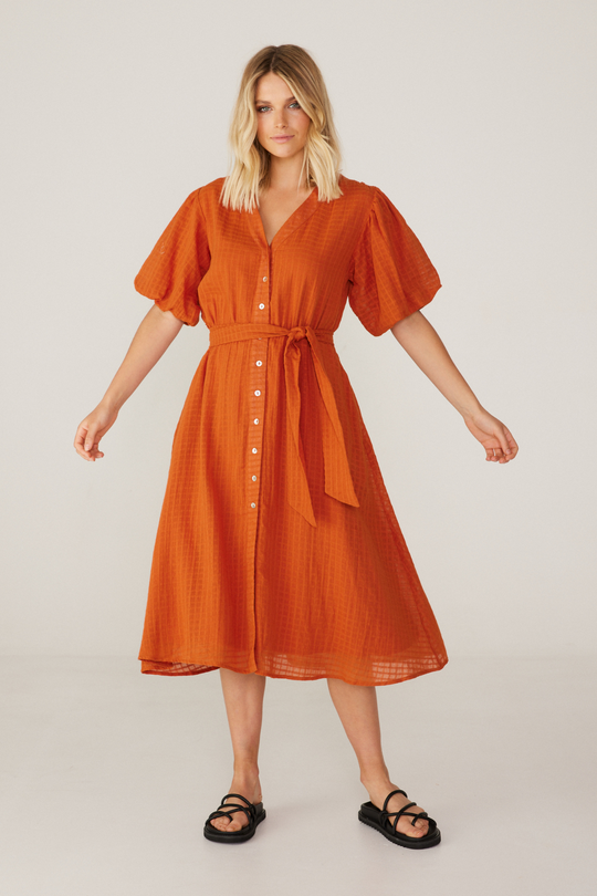 POPPY DRESS - RUST