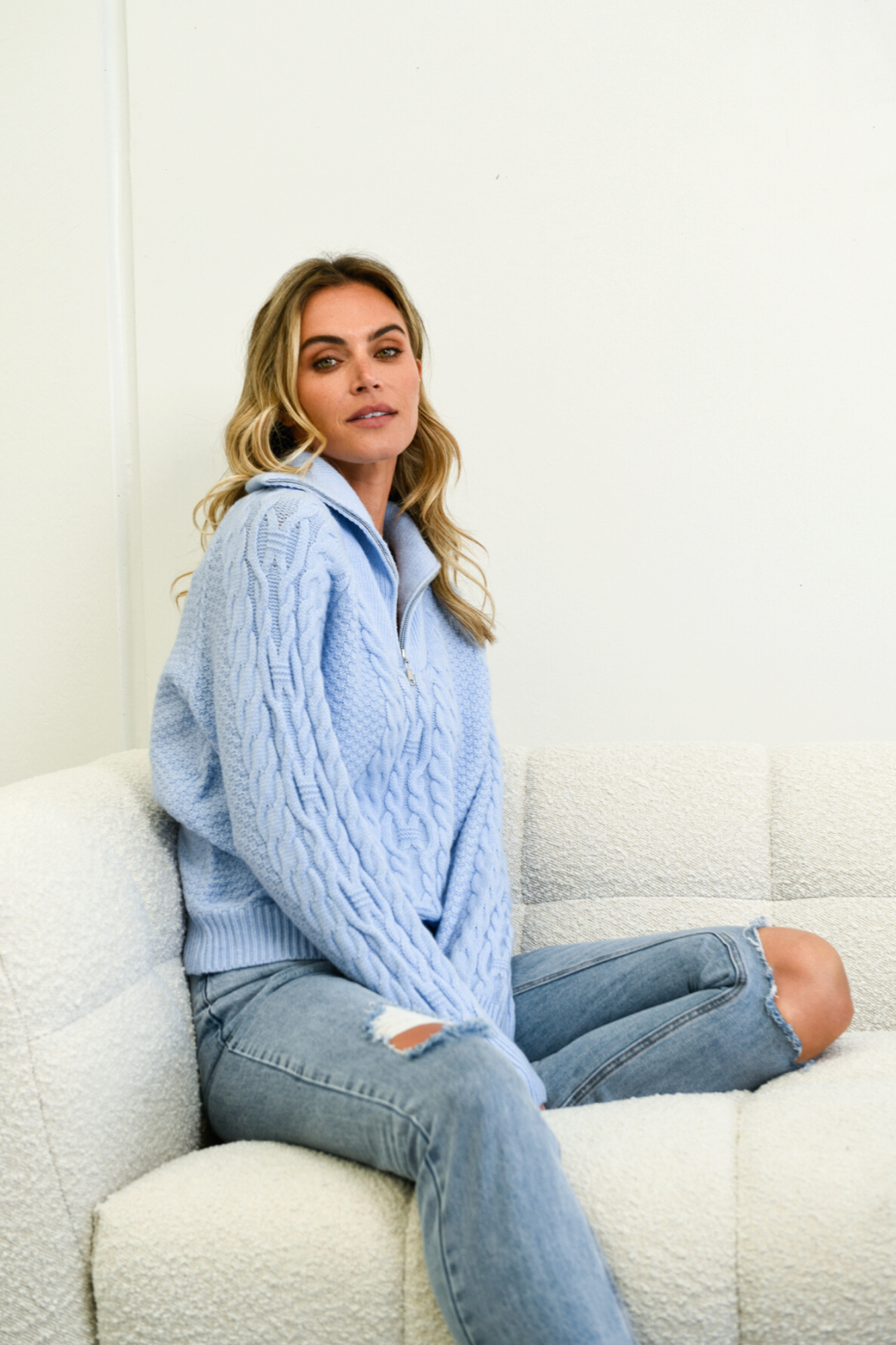 Baby blue ladies best sale jumper
